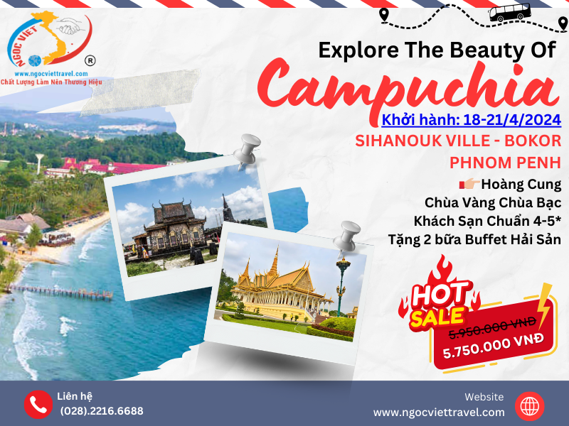 TOUR CAMPUCHIA - SIHANOUK VILLE - BOKOR - PHNOM PENH