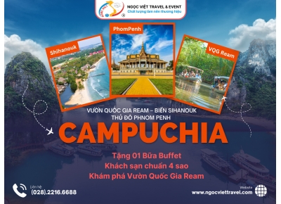 TOUR CAMBODIA - BAVET - REAM NATIONAL PARK - SIHANOUK SEA - PHNOM PENH - 4 STAR HOTEL